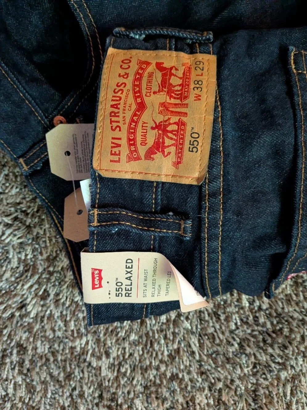 550 Relaxed Levi Strauss Men's Jeans in Dark Indigo